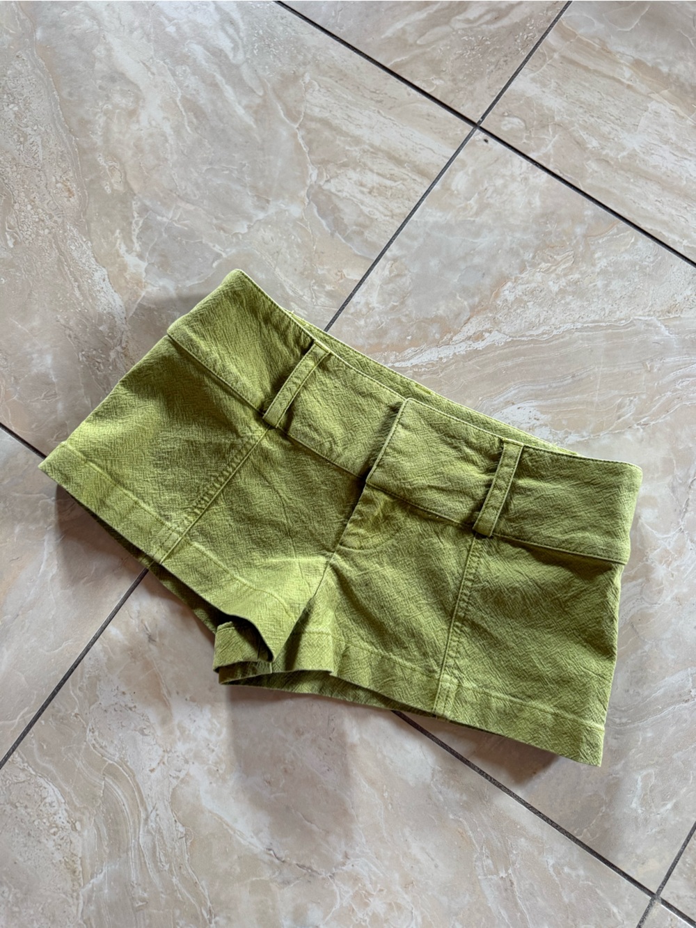 NWT Free People green Ana Solid Micro Shorts SZ 4